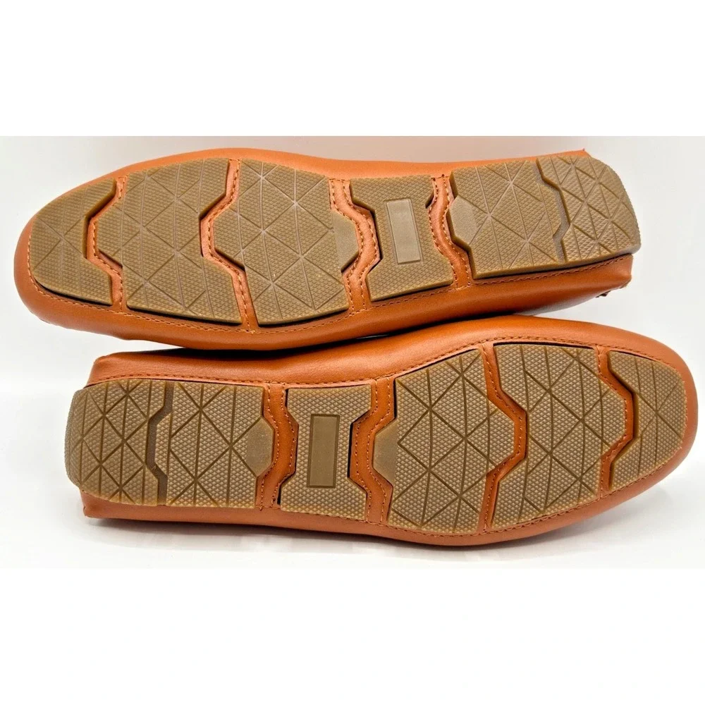 Jousen Milan Men's Penny Loafers Tan Slip On Driving Shoes Casual Size 8